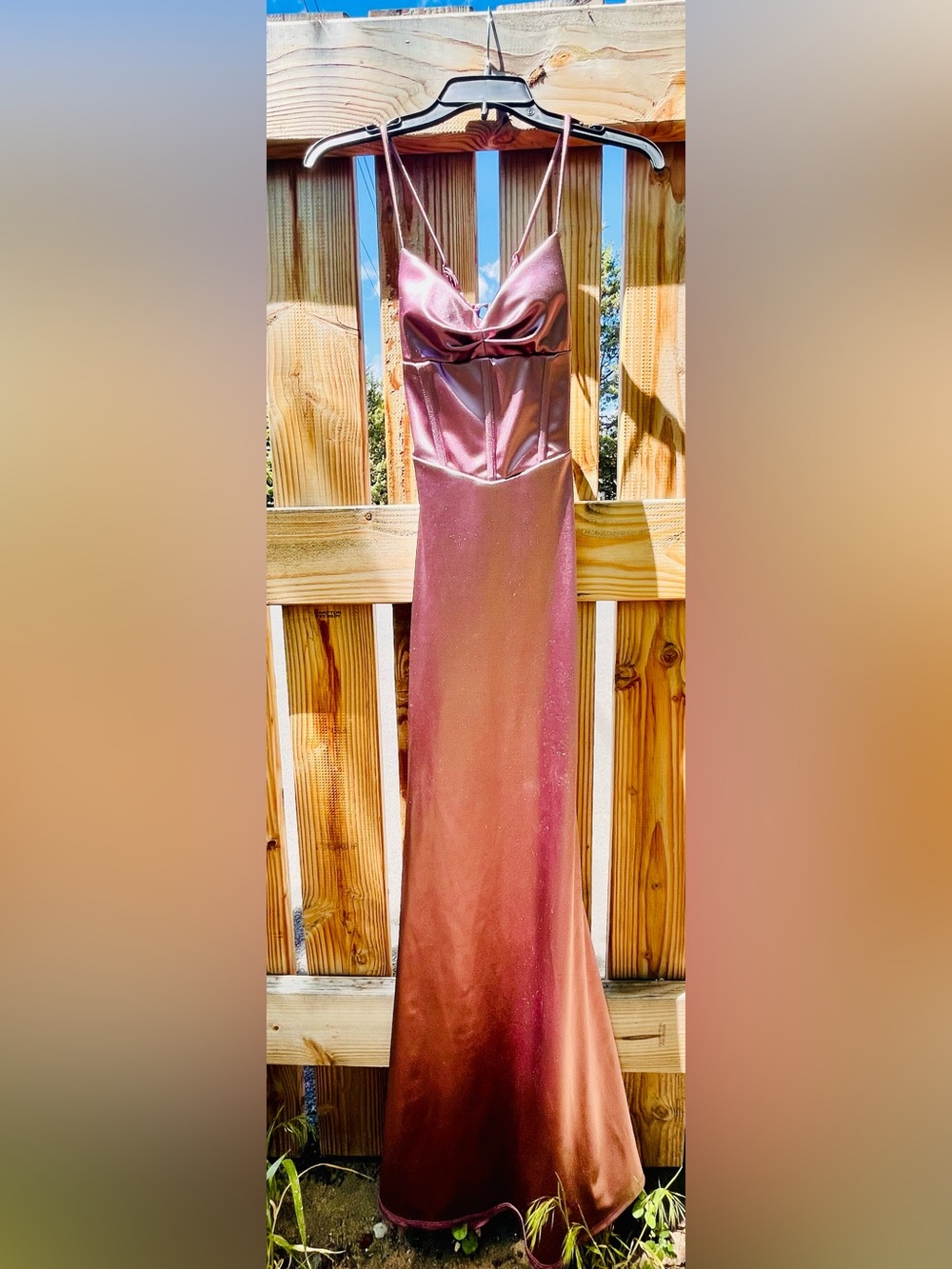 Windsor Satin Maxi Skirt in Mauve Homecoming/Prom